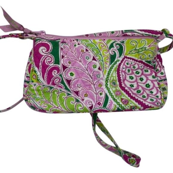 Vera Bradley Handbags - Vera Bradley Purple White Green Cosmetic Bag